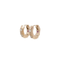 K18PG Bông tai kim cương 0.18CT - Hàng hiệu Chính hãng