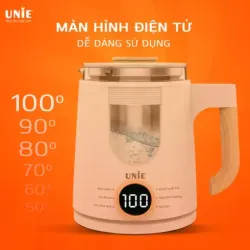 💧 Ấm Siêu Tốc UNIE UKE1081W ⚡ 6 Chức Năng Đun 🌿 Thân Thuỷ Tinh Borosilicate 💎 675017