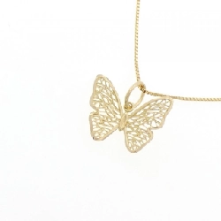 K18YG Dây chuyền bướm - Hàng hiệu Authentic 846693