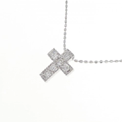K18WG Dây chuyền kim cương hình chữ thập - Hàng hiệu Chính hãng 863917
