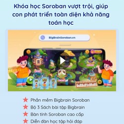 Tài khoản BigBrain Soroban trọn đời tặng bộ 3 quyển bài tập và bàn phím 13 cột 147230