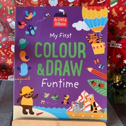 Sách tô màu tiếng anh: My First Colour and Draw Funtime, Mới