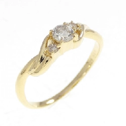 Nhẫn kim cương K18YG 0.19CT - Hàng hiệu Authentic