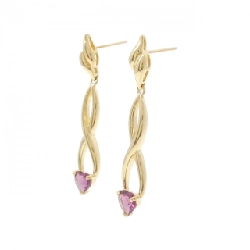 K18YG Bông tai Garnet hình trái tim - Hàng hiệu Chính hãng 871498