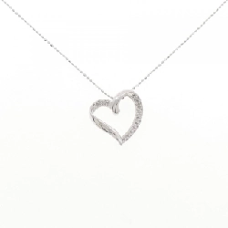 K18WG Dây chuyền hình trái tim kim cương 0.11CT - Hàng hiệu Chính hãng