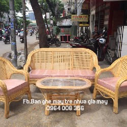 Sofa mây tre đan truyền thống cho phòng khách gia đình 60490