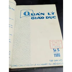 Tập san quản lý giáo dục - năm 1980 ( từ số 1 đến số 10 , có 1 số đôi ) 590923
