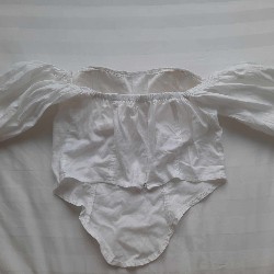 Áo crop top dạng Cooc Xê (Corset) màu trắng vạt tam giác 58974