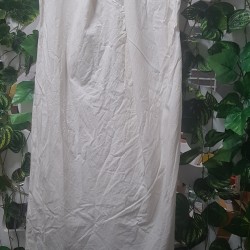 Đầm linen trắng suông  17450