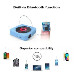 Đầu đĩa DVD gắn tường Bluetooth 4.2, Hỗ trợ FM, kèm đế KC-606  602712