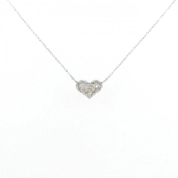 K18WG Dây chuyền kim cương hình trái tim 0.10CT - Hàng hiệu Chính hãng