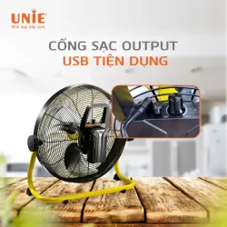 Quạt Sàn Tích Điện UNIE UE-880 – Chạy Liên Tục 48H, Sạc Nhanh 2.5H Siêu Tiện 🔋⚡ 717090