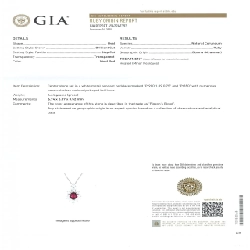 Dây chuyền ruby PT900/PT850 1.09CT xuất xứ từ Myanmar - Hàng hiệu Authentic 857332