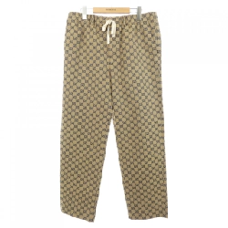 Gucci GUCCI Quần vải canvas GG có chữ G lồng vào nhau bằng da 658090 Z8AOV - Hàng hiệu Chính hãng