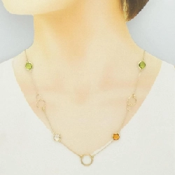 K18YG Đá màu Dây chuyền - Hàng hiệu Chính hãng 848154