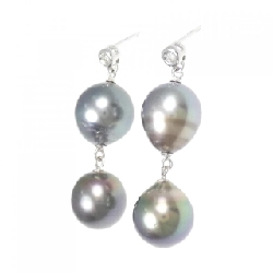 K14WG Bông tai ngọc trai đen - Hàng hiệu Authentic 869351