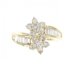 Nhẫn kim cương hoa K18YG 1.00CT 670763