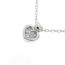 K18WG/PT850 Dây chuyền kim cương hình trái tim 0.03CT - Hàng hiệu Chính hãng 858440