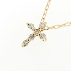 K18YG Dây chuyền kim cương chéo 0.06CT - Hàng hiệu chính hãng 858347