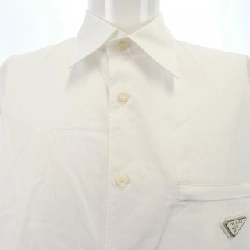 Áo sơ mi ngắn tay PRADA với logo tam giác UCS503 SOOO 1XV2 - Hàng hiệu Chính hãng 897172