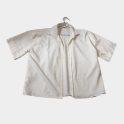 Áo sơ mi tay ngắn be nữ size S 