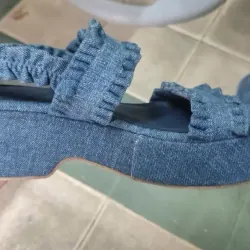 Giày đế bằng nữ - xanh denim - chính hãng + Đã mang 2 lần, mới 90% 779181