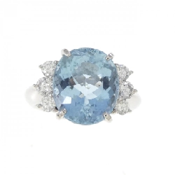 Nhẫn Aquamarine PT900 4.33CT - Hàng hiệu Chính hãng 850787