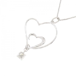 K18WG Dây chuyền kim cương hình trái tim 0.18CT - Hàng hiệu Chính hãng 863274