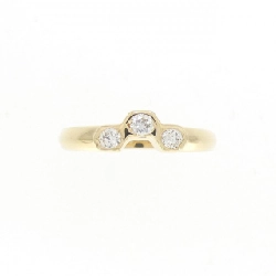 Nhẫn kim cương ba viên K18YG 0.17CT 670679