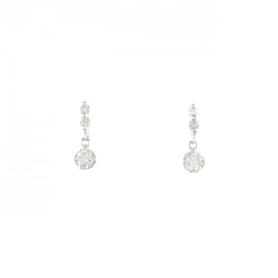 K18WG Bông tai kim cương 0.2CT - Hàng hiệu Chính hãng