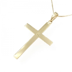 K18YG Dây chuyền hình chữ thập - Hàng hiệu Authentic 858781