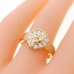 Nhẫn kim cương hoa K18YG 0.50CT 667904