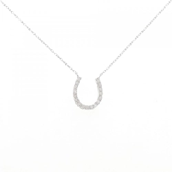 K18WG Mặt dây chuyền hình móng ngựa kim cương 0.20CT - Hàng hiệu Chính hãng