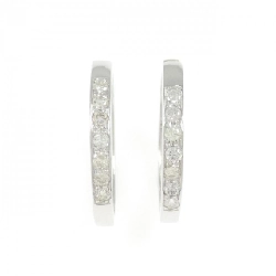 K18WG Bông tai kim cương hình vòng 0.70CT - Hàng hiệu Chính hãng 870316