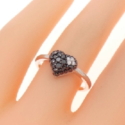 Nhẫn kim cương hình trái tim × hoa K18WG/K18BG 0.30CT 670060