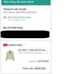 Áo vest lửng màu xanh mint đẹp Lamerci mới 99% 574838