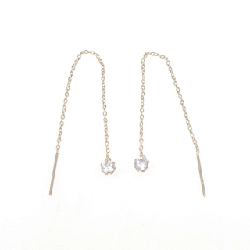 K18YG Bông tai Cubic - Hàng hiệu Chính hãng