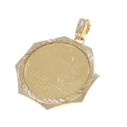 K18YG(枠) Đồng xu Mặt dây chuyền - Hàng hiệu Authentic 865542