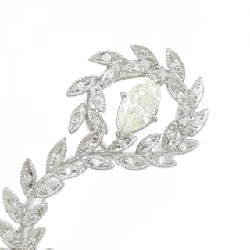 K18WG Kim cương Brooch 0.709CT - Hàng hiệu Chính hãng 871131