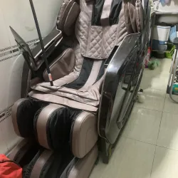 Ghế massage toàn thân đa năng 5D khung kim loại, da tự nhiên 597035