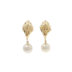 K18YG Bông tai ngọc trai Akoya 7.2mm - Hàng hiệu Chính hãng