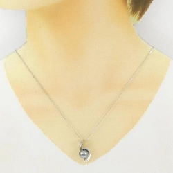 K18WG Ngọc trai đen dây chuyền 9.8mm - Hàng hiệu Chính hãng 857383