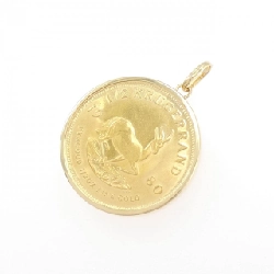 K18YG(枠) Đồng xu Mặt dây chuyền - Hàng hiệu Authentic 870913