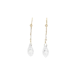 K18YG Cubic Bông tai - Hàng hiệu Chính hãng