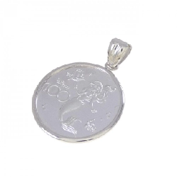 Mặt dây chuyền đồng xu PT (khung) - Hàng hiệu Authentic