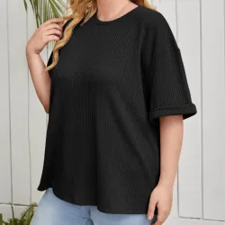 Áo thun trơn dệt kim bigsize 756607