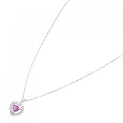 K18WG Dây chuyền hình trái tim Ruby 0.18CT - Hàng hiệu Chính hãng 865285