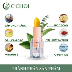 Son dưỡng môi Saffron C’Choi không màu - cho môi mềm mại, giảm thâm môi - Ry Store