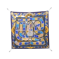Hermès LE TOUR DU MONDE EN 63 CASES Carré 003177S Khăn choàng