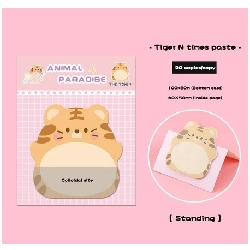 Giấy note hình thú dễ thương HAKI, giấy ghi chú 20 tờ nhiều mẫu đáng yêu Hổ - Mẫu 02 Blogmeo 27525